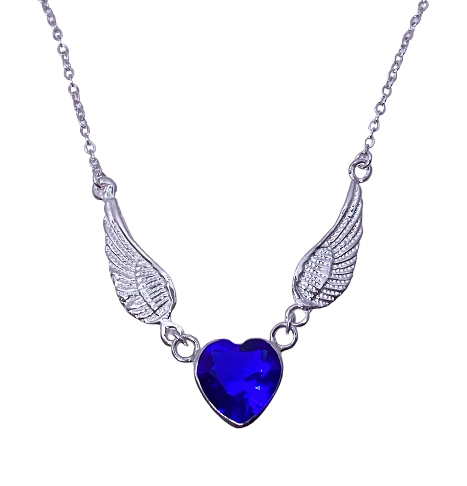 Blue Heart Angel Wings