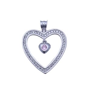 Pink Hollow Out Heart