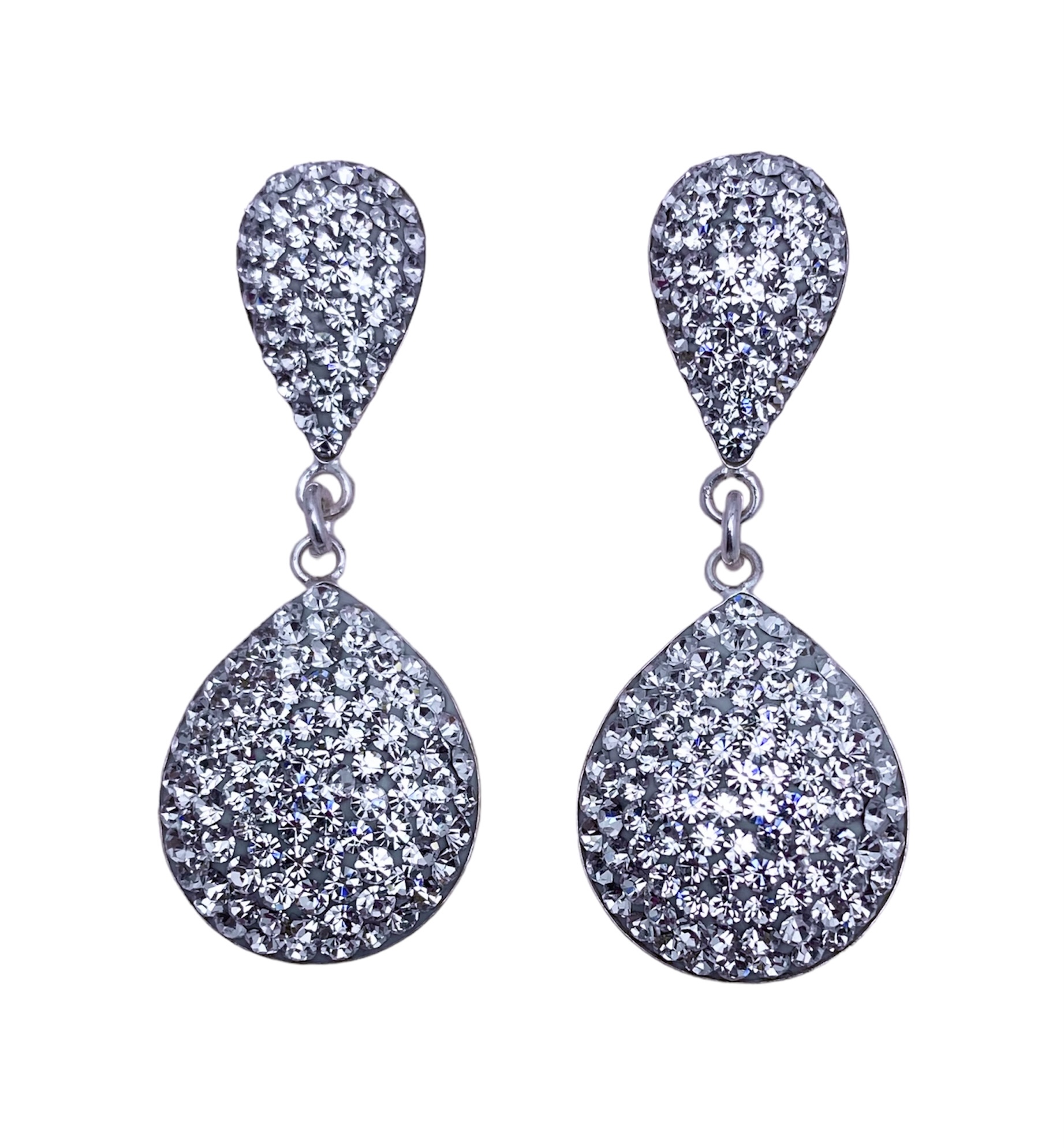 Clear Double Teardrop